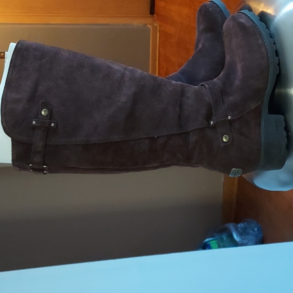 Tall Brown Sude Boots